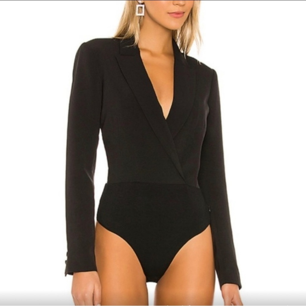 Bardot Black Long Sleeve Bodysuit